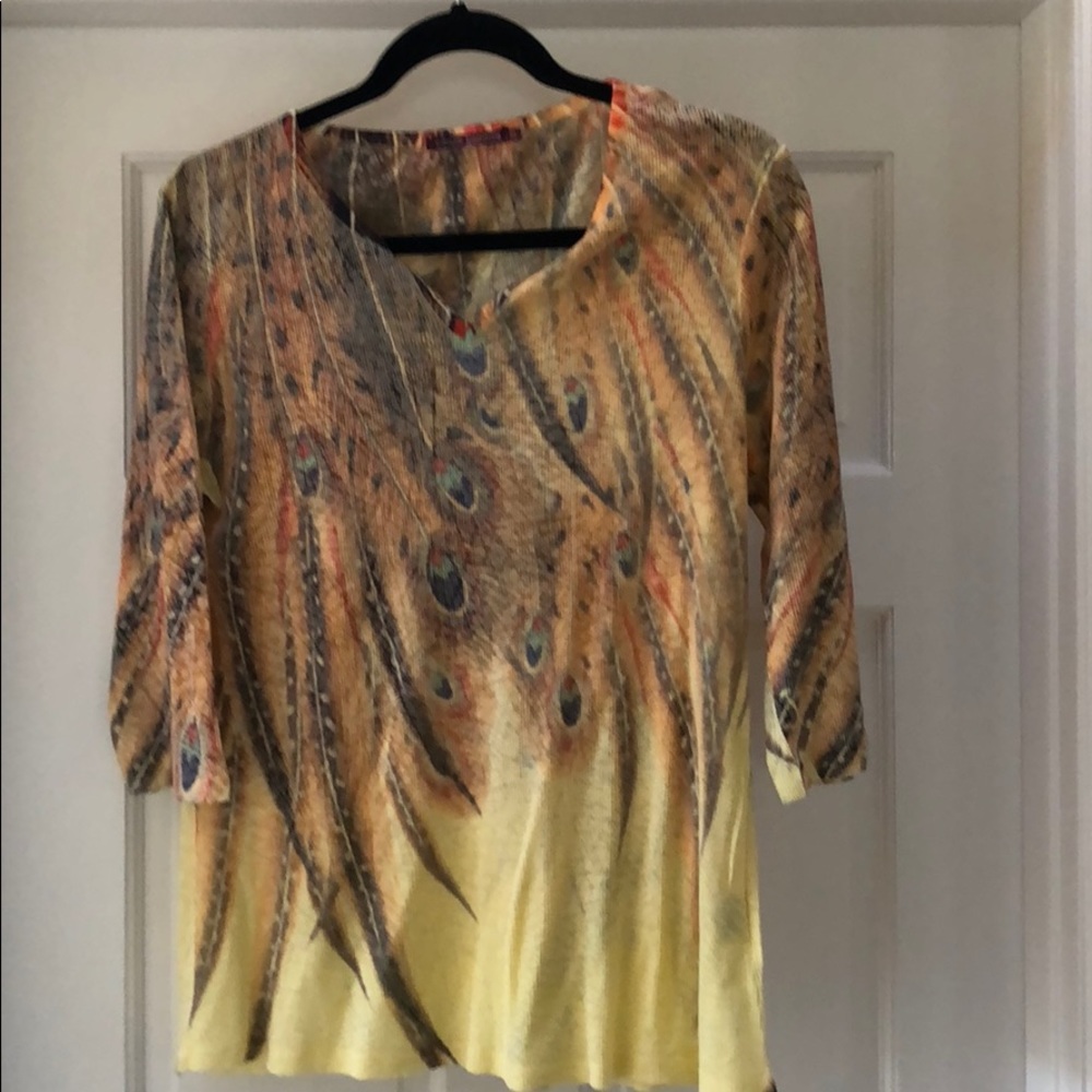 Boho 3/4 sleeve ribbed cotton tee from Nordstrom